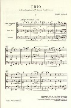 Trio für Sax, Horn und Fagott (David Amram) 