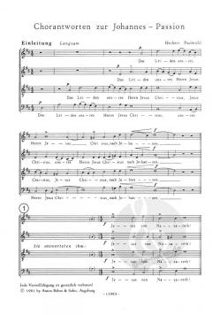 Chorantworten zur Johannes-Passion (Herbert Paulmichl) 