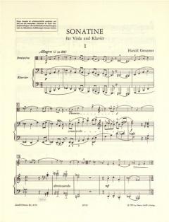 Sonatine für Viola und Klavier von Harald Genzmer im Alle Noten Shop kaufen