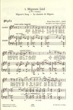 20 ausgewählte Lieder von Franz Liszt 