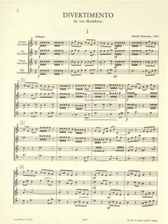 Divertimento für Blockflöten-Quartett (Harald Genzmer) 