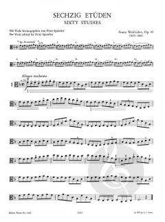 60 Etüden op. 45 von Franz Wohlfahrt für Viola bearbeitet im Alle Noten Shop kaufen