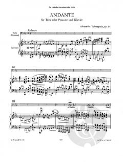Andante op. 64 von Alexander Tcherepnin für Tuba oder Posaune und Klavier im Alle Noten Shop kaufen
