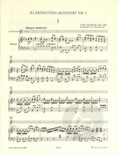 Konzert Nr. 3 B-Dur von Carl Stamitz für Klarinette und Orchester im Alle Noten Shop kaufen - Q4859