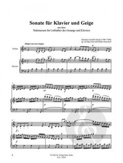 Sonate Nr. 7 von Christian Gottlob Neefe für Violine und Klavier C-Dur 'Vademecum-Sonate' (aus: Vademecum für Liebhaber des Gesangs und Klaviers) im Alle Noten Shop kaufen