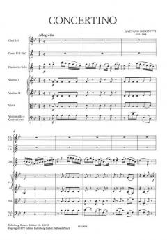 Concertino (Allegretto) für Klarinette von Gaetano Donizetti 