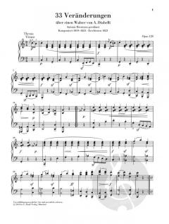 Diabelli-Variationen op. 120 von Ludwig van Beethoven 