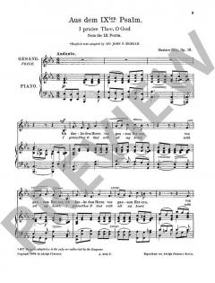 Aus dem IX Psalm op. 19 von Gustave Bley 