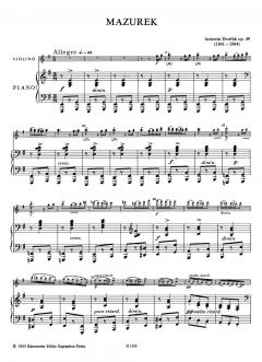 Mazurek e-moll op. 49 von Antonín Dvorák 