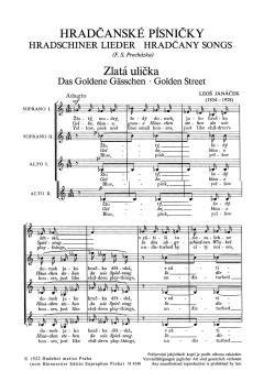 Hradcanské pissne (Hradschiner Lieder) (1916) (Leo Eugen Janáček) 