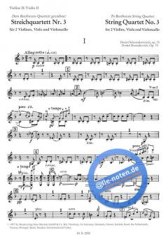 String Quartet No. 3 Op. 73 von Dmitri Schostakowitsch 