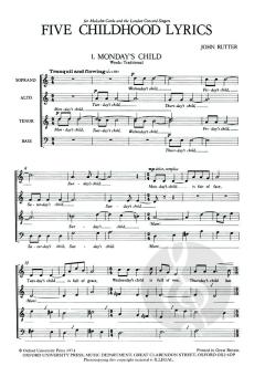 5 Childhood Lyrics (John Rutter) 