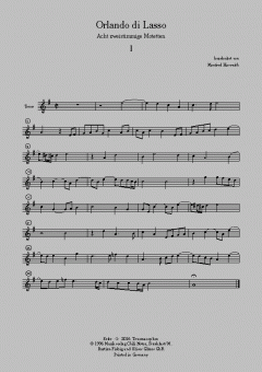 8 Motetten von Orlando di Lasso 