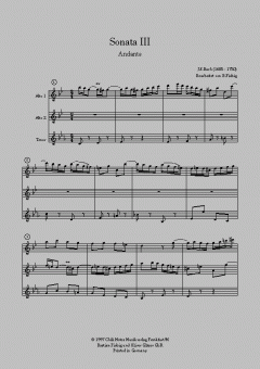 Sonata Nr. 3 von Johann Sebastian Bach 