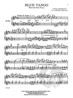 Blue Tango von Leroy Anderson für Klavier vierhändig im Alle Noten Shop kaufen