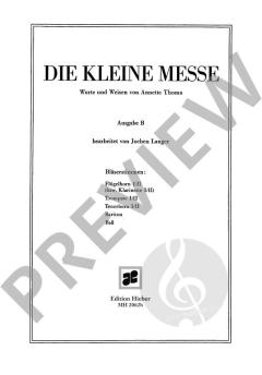 Die kleine Messe Ausgabe B für 4-stimmigen Chor und Bläser (A. Thoma) 