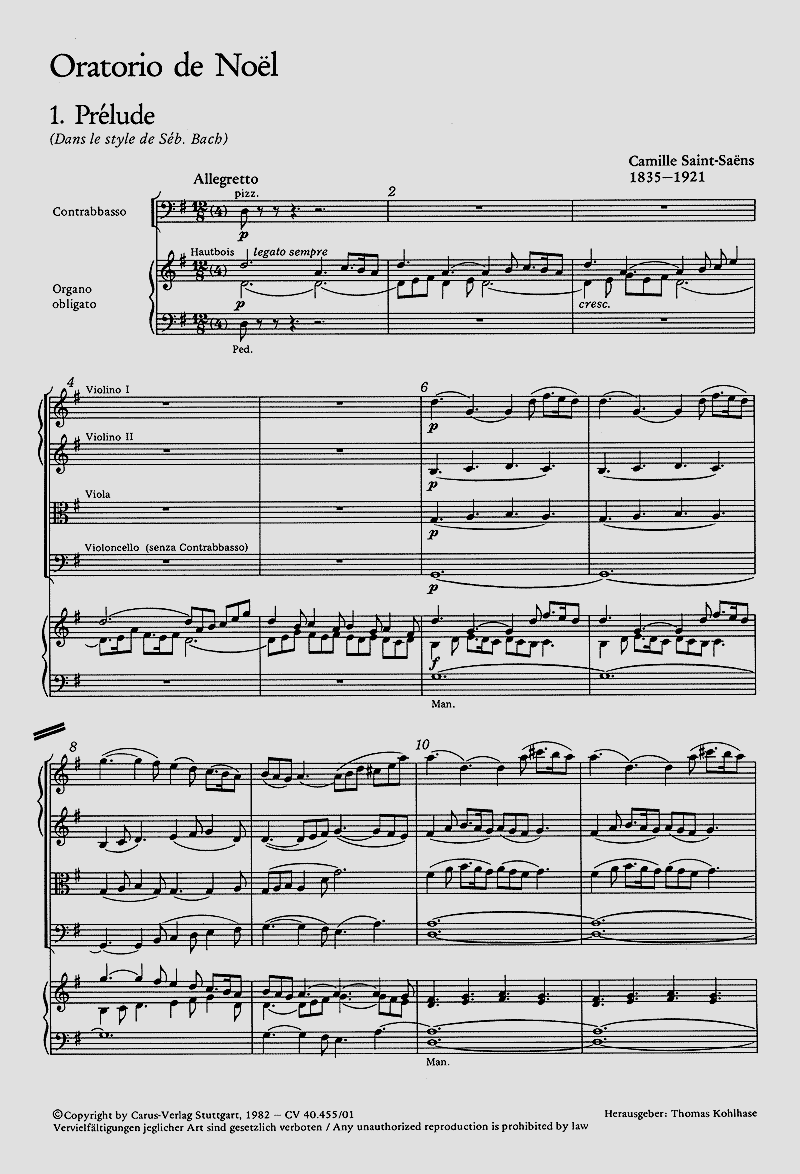 NATALE oratorio SPARTITO-legato Bach 